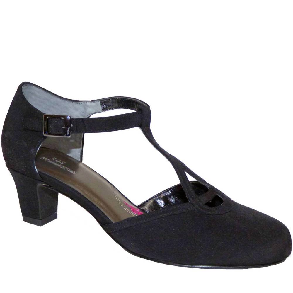 NEW ROS HOMMERSON women's heidi dress shoes in black microtouch